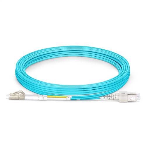 3m (9.8ft) 10Gb 50/125 OM3 LC to SC UPC Duplex Multimode Fiber Optic Patch Cable