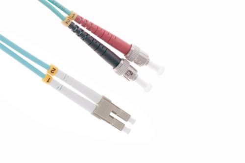 30m (98.4ft) 10Gb 50/125 OM3 LC to ST UPC Duplex Multimode Fiber Optic Patch Cable