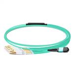 2m MPO to 6xLC  Breakout Cable, 12 Fiber, OM3 MM, Type B, LSZH