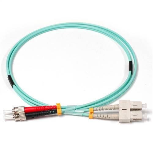 1m (3.3ft) 10Gb 50/125 OM3 ST to SC UPC Duplex Multimode Fiber Optic Patch Cable