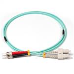50m - 10Gb 50/125 OM3 ST to SC UPC Duplex Multimode Fiber Cable