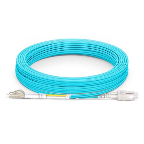 15m (49.2ft) 40Gb 50/125 OM4 LC to SC UPC Duplex Multimode Fiber Optic Patch Cable