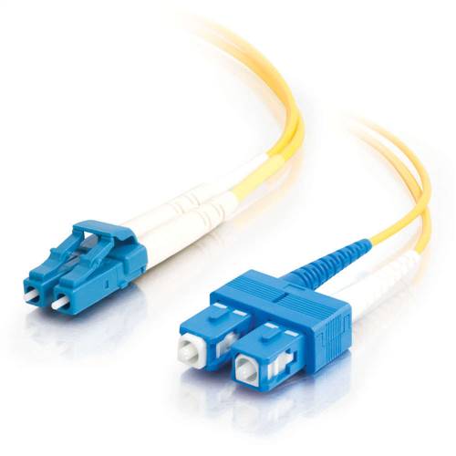 100m (328ft) 9/125 OS2 LC to SC Singlemode Duplex Fiber Optic Patch Cable