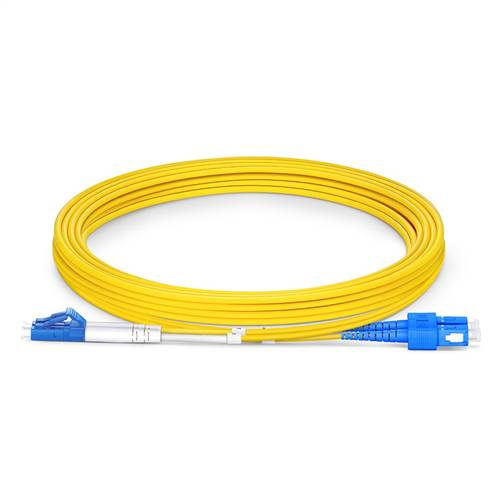 3m (9.8ft) 9/125 OS2 LC to SC Singlemode Duplex Fiber Optic Patch Cable