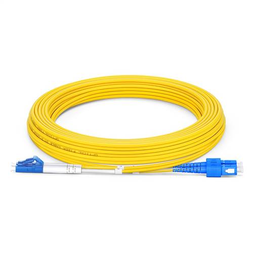 5m (16.4ft) 9/125 OS2 LC to SC Singlemode Duplex Fiber Optic Patch Cable