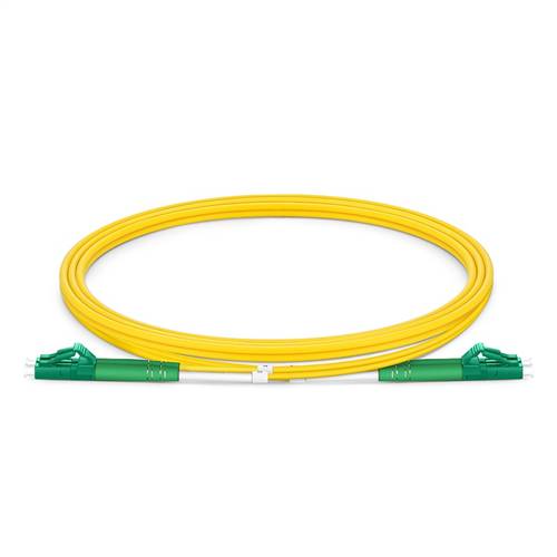 1m (3.3ft) LC APC to LC APC Duplex OS2 Single-Mode Fiber Patch Cable