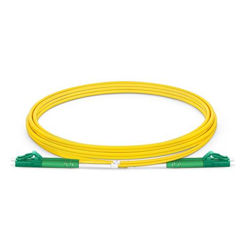 2m (6.6ft) LC APC to LC APC Duplex OS2 Single-Mode Fiber Patch Cable