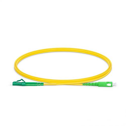 1m (3.3ft) LC APC to SC APC Simplex OS2 Single-Mode Fiber Patch Cable