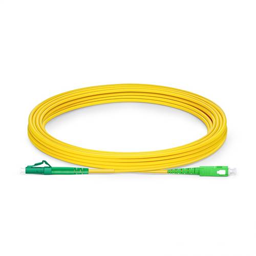 7m (23ft) LC APC to SC APC Simplex OS2 Single-Mode Fiber Patch Cable