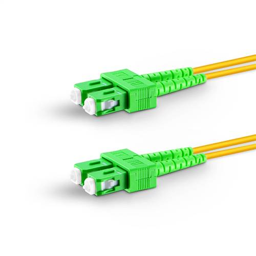 5m (16.4ft) SC APC to SC APC Duplex OS2 Single-Mode Fiber Patch Cable
