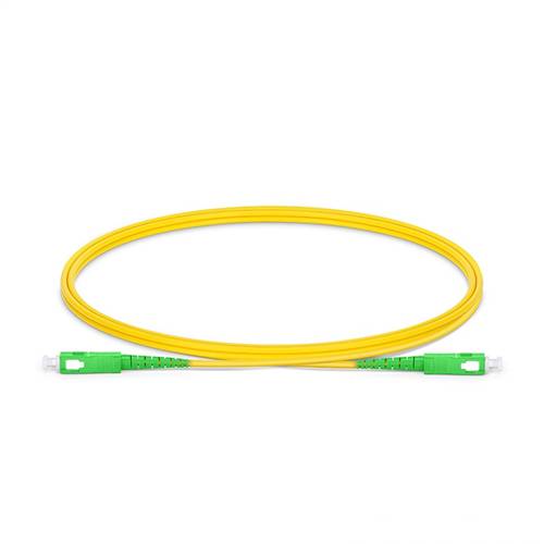 1m (3.3ft) SC APC to SC APC Simplex OS2 Single-Mode Fiber Patch Cable
