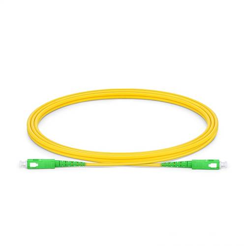 2m (6.6ft) SC APC to SC APC Simplex OS2 Single-Mode Fiber Patch Cable