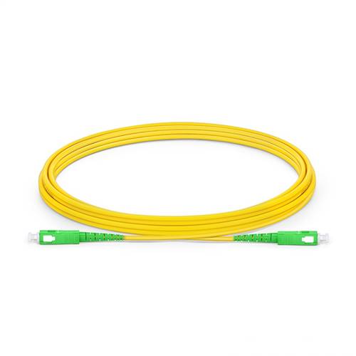 3m (9.8ft) SC APC to SC APC Simplex OS2 Single-Mode Fiber Patch Cable