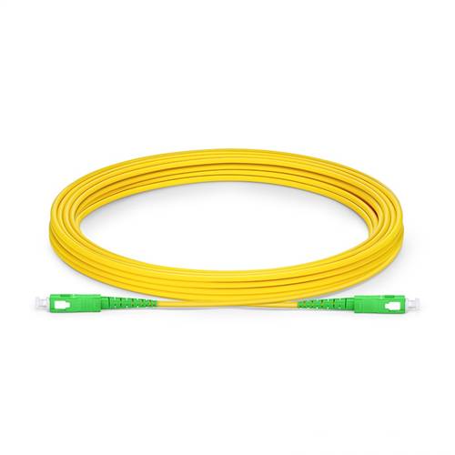 5m (16.4ft) SC APC to SC APC Simplex OS2 Single-Mode Fiber Patch Cable