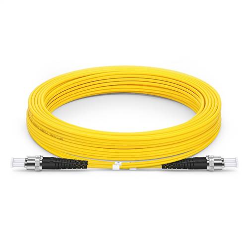 15m (49.2ft) 9/125 OS2 ST to ST Singlemode Duplex Fiber Optic Patch Cable