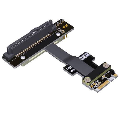 P3-M2AE-U2UR PCIe 3.0 M.2 Key A.E. to U.2 SFF-8639 Female Up R/A SSD Extension Cable