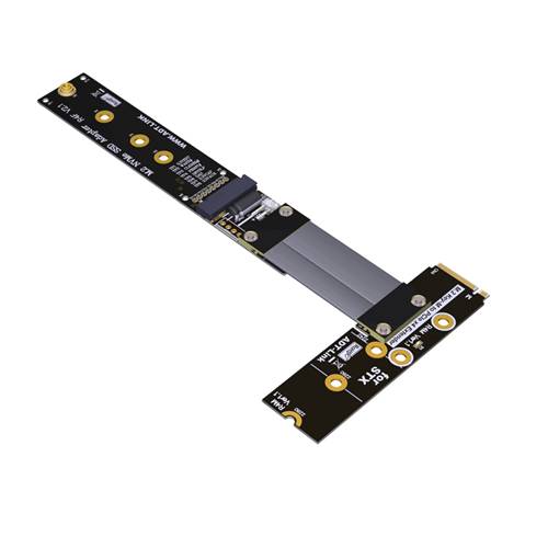 P3-M2N-RBM2NF180 PCIe 3.0 M.2 NVMe Key-M Male to Right Bend M.2 NVMe Key-M Female Turn 180 Degree Extension Cable