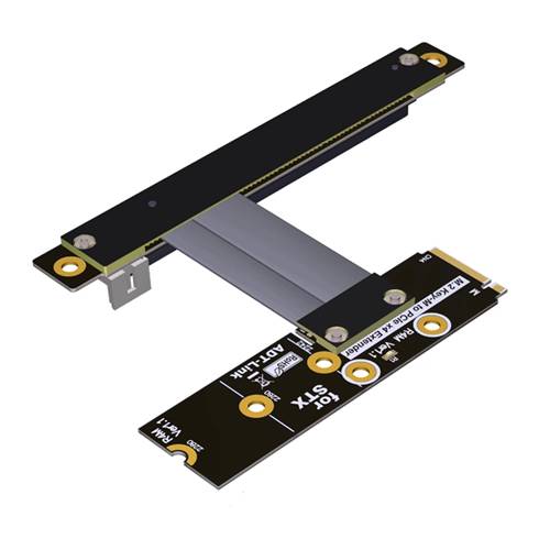 P3-M2NLB-X16FUR M.2 NVMe Male Left Bend to PCIe 3.0 x16 Female Up R/A Extension Cable