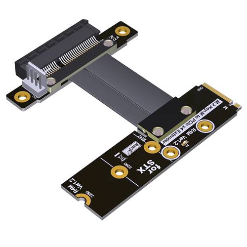 P3-M2NLB-X4F M.2 NVMe Male Left Bend to PCIe 3.0 x4 Female Extension Cable