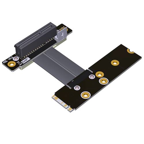 P3-M2NLB-X4FUR M.2 NVMe Male Left Bend to PCIe 3.0 x4 Female Up R/A Extension Cable
