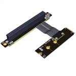 M.2 NVMe Male Right Bend to PCIe 3.0 x16 Female Up R/A Extension Cable