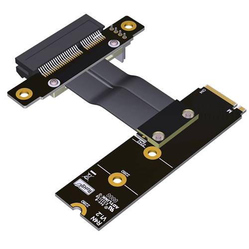 P3-M2NRB-X4F M.2 NVMe Male Right Bend to PCIe 3.0 x4 Female Extension Cable