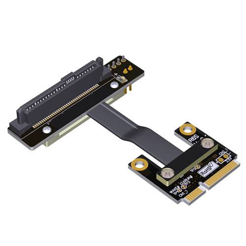 P3-MPEM-U2UR PCIe 3.0 Mini PCIe Male to U.2 SFF-8639 Up R/A SSD Extension Cable