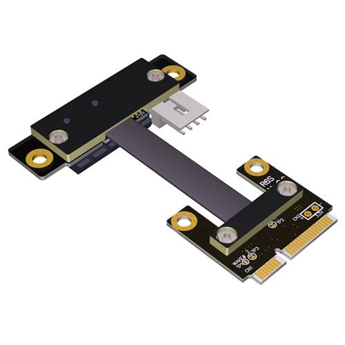 P3-MPEM-X1FDR Mini PCIe Male to PCIe 3.0 x1 Female Down R/A Extension Cable