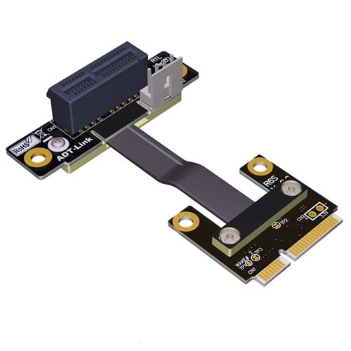 P3-MPEM-X1FUR Mini PCIe Male to PCIe 3.0 x1 Female Up R/A Extension Cable