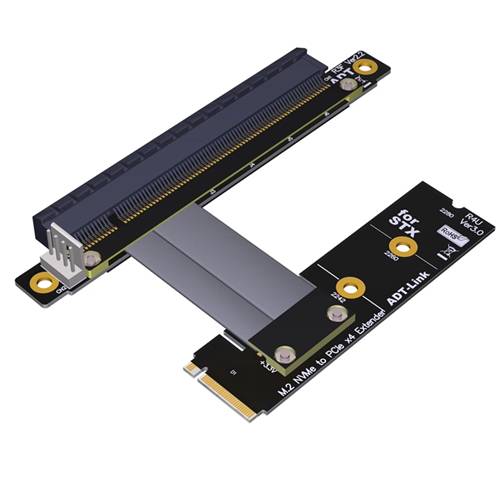 P3-RM2NRB-X16F Reverse M.2 NVMe Male Right Bend to PCIe 3.0 x16 Female Extension Cable