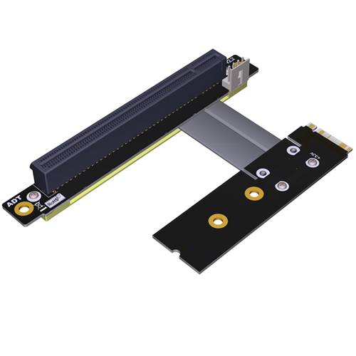 P3-RM2NRB-X16FUR Reverse M.2 NVMe Male Right Bend to PCIe 3.0 x16 Female Up R/A Extension Cable