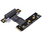 Reverse M.2 NVMe Male Right Bend to PCIe 3.0 x4 Female Down R/A Extension Cable