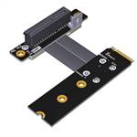 Reverse M.2 NVMe Male Right Bend to PCIe 3.0 x4 Female Up R/A Extension Cable