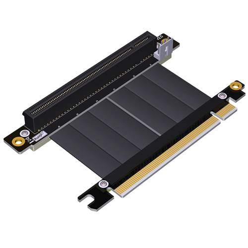 P3-X16M-X16FUR-P PCIe 3.0 x16 Male to x16 Female Up R/A Extension Cable with SATA 15P Power Cable