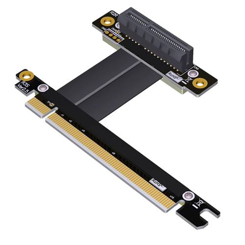 P3-X16M-X4FDR PCIe 3.0 x16 Male to x4 Female Down R/A Extension Cable