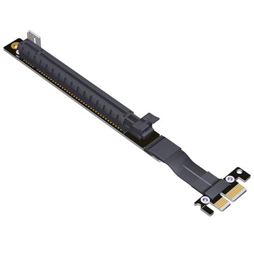 P3-X1M-X16FURLP PCIe 3.0 x1 Male to x16 Female Up R/A Extension Cable with Lock and SATA 15P Power Cable