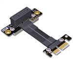 PCIe 3.0 x1 to x1 Extension Cable, Male STR to Female Up R/A