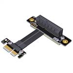 P3-X1M-X4FDR PCIe 3.0 x1 Male to x4 Female Down R/A Extension Cable