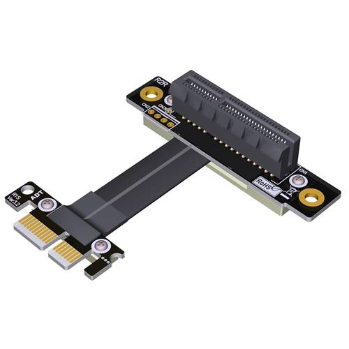 P3-X1M-X4FDR PCIe 3.0 x1 Male to x4 Female Down R/A Extension Cable