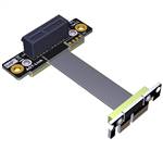 PCIe 3.0 x1 to x1 Extension Cable, Male Down R/A to Female Up R/A