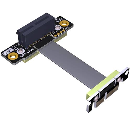 P3-X1MDR-X1FURO PCIe 3.0 x1 to x1 Extension Cable, Male Down R/A to Female Up R/A with Open Connector