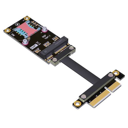 P3-X4M-MPF PCIe 3.0 x4 Male to Mini PCIe Female Extension Cable