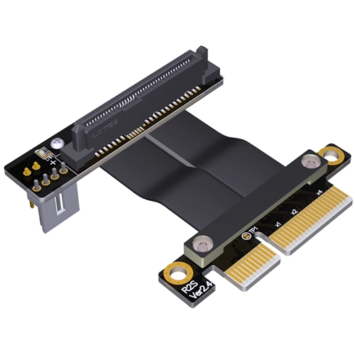 P3-X4M-U2DR PCIe 3.0 x4 Male to U.2 SFF-8639 Down R/A SSD Extension Cable