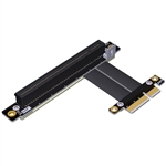 PCIe 3.0 x4 Male to x16 Female Up R/A Extension Cable with SATA 15P Power Cable