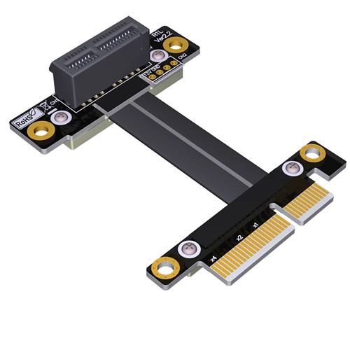P3-X4M-X1FUR PCIe 3.0 x4 Male to x1 Female Up R/A Extension Cable