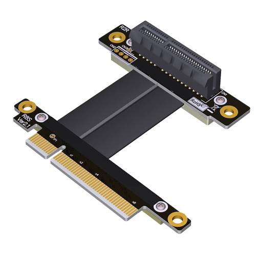 P3-X8M-X4FDR PCIe 3.0 x8 Male to x4 Female Down R/A Extension Cable
