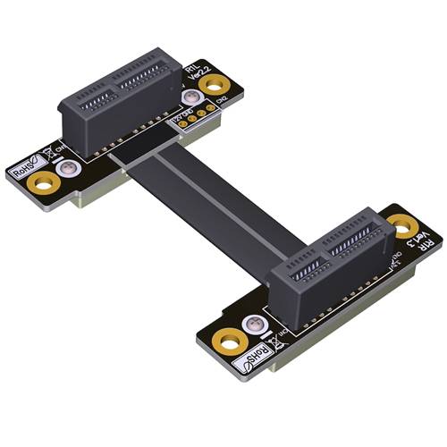 P3X1-STR-FR-FR PCIe 3.0 x1 Tx to Tx Straight Through Jumper Cable, Female R/A to Female R/A