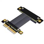 PCIe 3.0 x4 Tx to Rx Cross Over Jumper Cable, Male to Female Down R/A