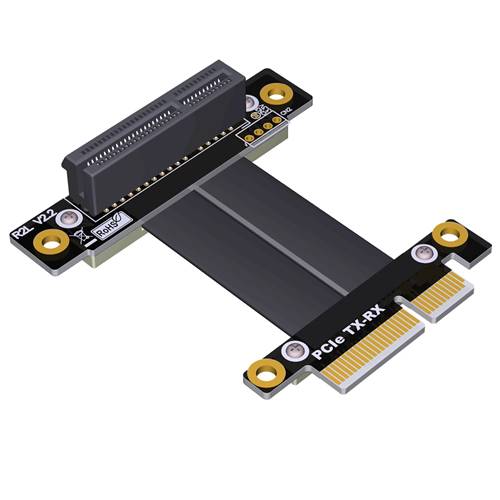 P3X4-CRO-M-FUR PCIe 3.0 x4 Tx to Rx Cross Over Jumper Cable, Male to Female Up R/A