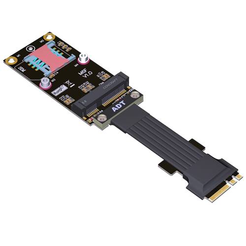 P4-M2AE-MPF PCIe 4.0 M.2 Key A.E. to Mini PCIe Female Extension Cable